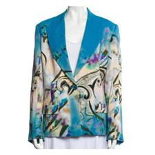 Etro Bohemian Art To Wear Abstract Printed Blazer Jacket Womens Size Us 14 It 50