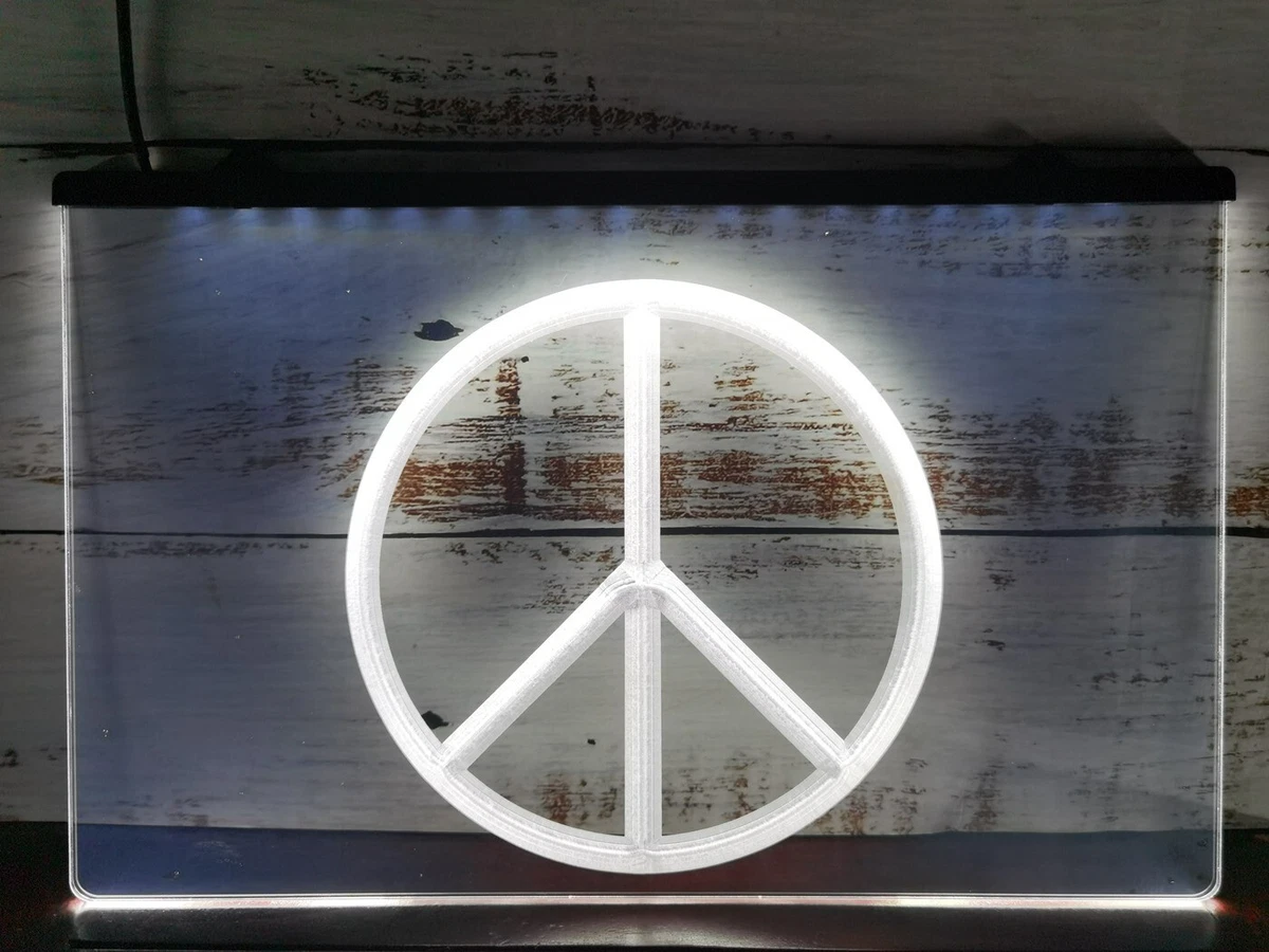 Peace sign wall on sale light
