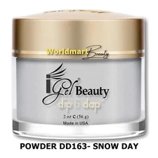IGel Beauty Dip & Dap Acrylic Dipping Nail Polish POWDER DD163- SNOW DAY