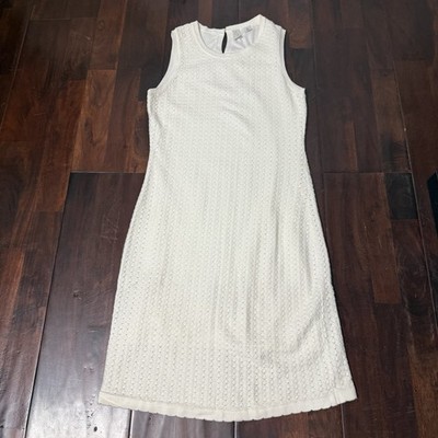 Joie White Sleeveless Knit Sweater Dress Womens Size Medium | eBay