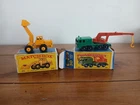 Lesney Matchbox #30 8-Wheel Crane & #69 Tractor Shovel w/ Original Boxes