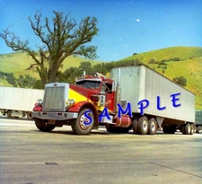 8x10 color semi-truck photo - Wide-hood, small window PETERBILT
