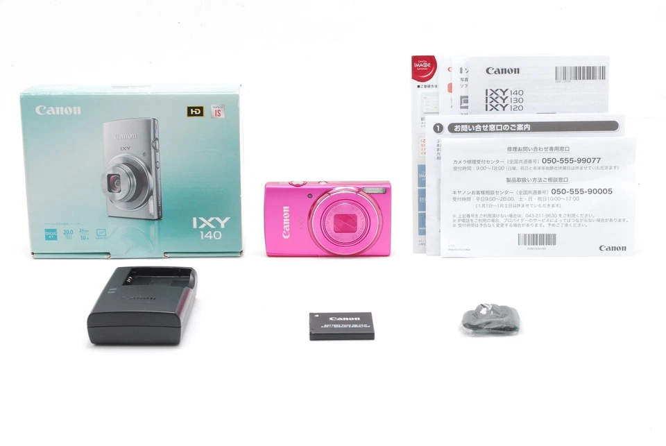 [TOP MINT w/BOX]  Canon IXY 140 Pink Compact Digital Camera 20MP 10x JAPAN #195 - Image 3 of 4