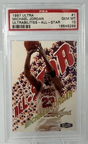 1997-98 Fleer Ultra Michael Jordan Ultrabilities All-Star #1 PSA 10 Bulls HOF