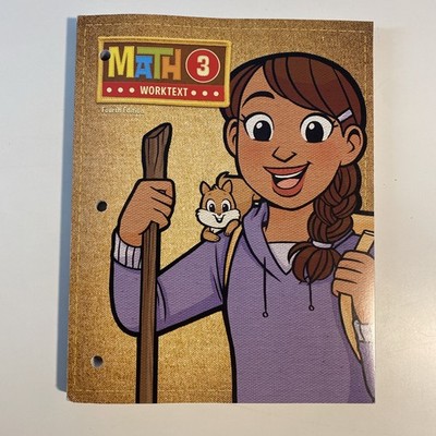 BJU Press - Math 3 Student Worktext (4th ed)  506493. No Writing.
