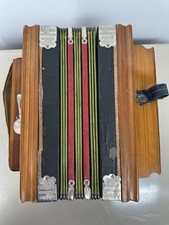 Antique Adolphus German Accordion Vintage Squeezebox Extra Broad Hammered Reeds