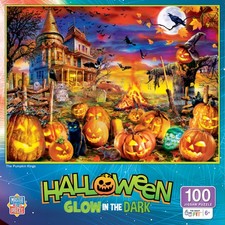 MasterPieces - Halloween Glow in the Dark - Pumpkin King 100 Piece Jigsaw Puzzle
