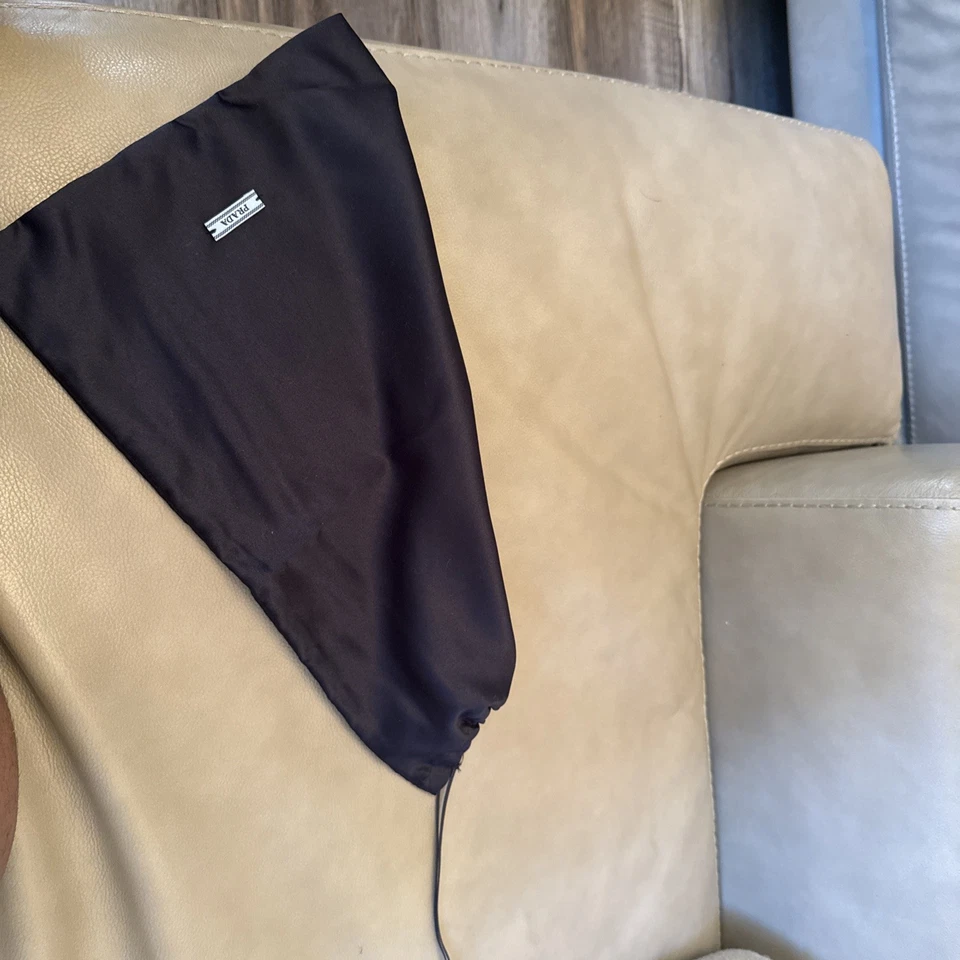 8 1/2 x 14 x 1/2 Prada dustbag drawstring - Image 4 of 4