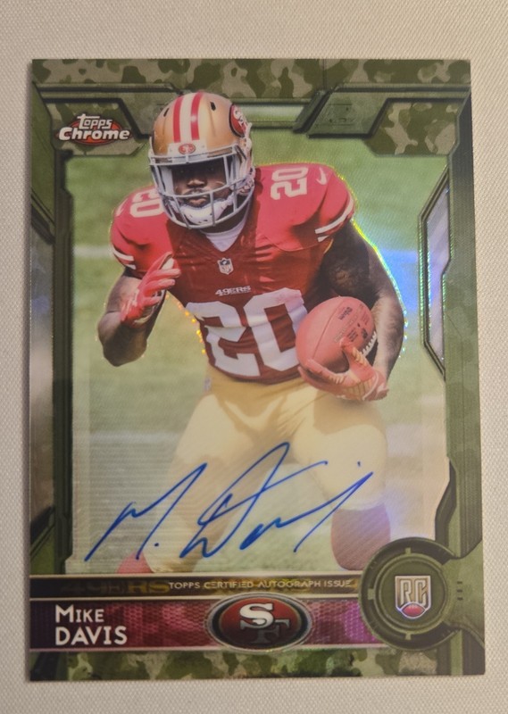 2015 Topps Chrome - Rookies Mike Davis #139 Sts Camo Refractor Autographs /99...