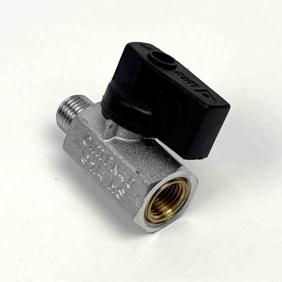 Kugelhahn Ventil Valve manuell CIM PN40, G1/4 Ig/Ag MS Drehgriff schwarz, unused