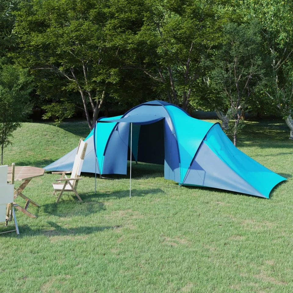 Tente de Camping 6 Personnes Gris et Orange Randonnée Voyage Cour vidaXL - Photo 1/3
