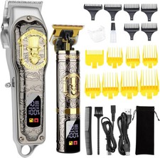 Hair Clippers for Men T-Blade Trimmer Set, Men Professional Cordless