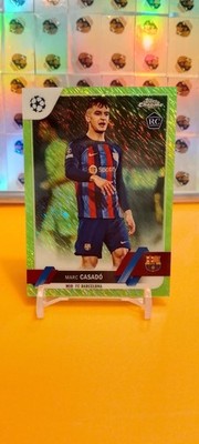 Marc Casado /399 RC Rookie green shimmer Topps Chrome UCC FC Barcelona