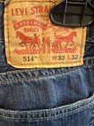 Levi's 514 Men's Blue Straight Leg Denim Jeans Regular Fit Button Logo — photo 3