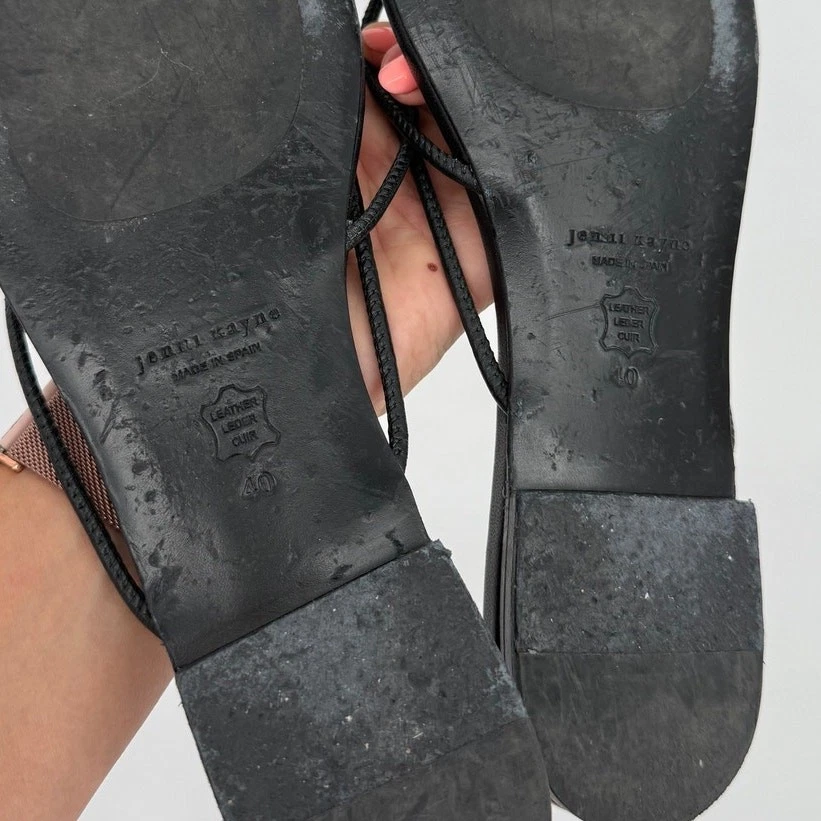 Jenni Kayne Eve Sandal in Black Leather - Image 4 of 4