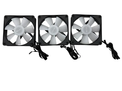 3-Pack NZXT F120 RGB Core 120mm PWM Case Fans Black RF-C12FF-B1 (VG) - Image 1 of 2