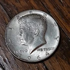 1964 Kennedy Half Dollar 90% Silver - EXACT Coin Pictured