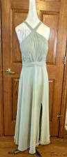 Morilee by MADELINE GARDNER  Sage Green Long Dress - Prom, Wedding - Pockets