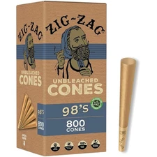 Natural Flax 800 Pack Pre-Rolled Cones 98’s Size – Effortless Rolling Experience