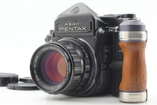  N MINT w/ Grip Pentax 6x7 67 TTL M-UP Camera SMC T 105mm f2.4 Lens from JAPAN