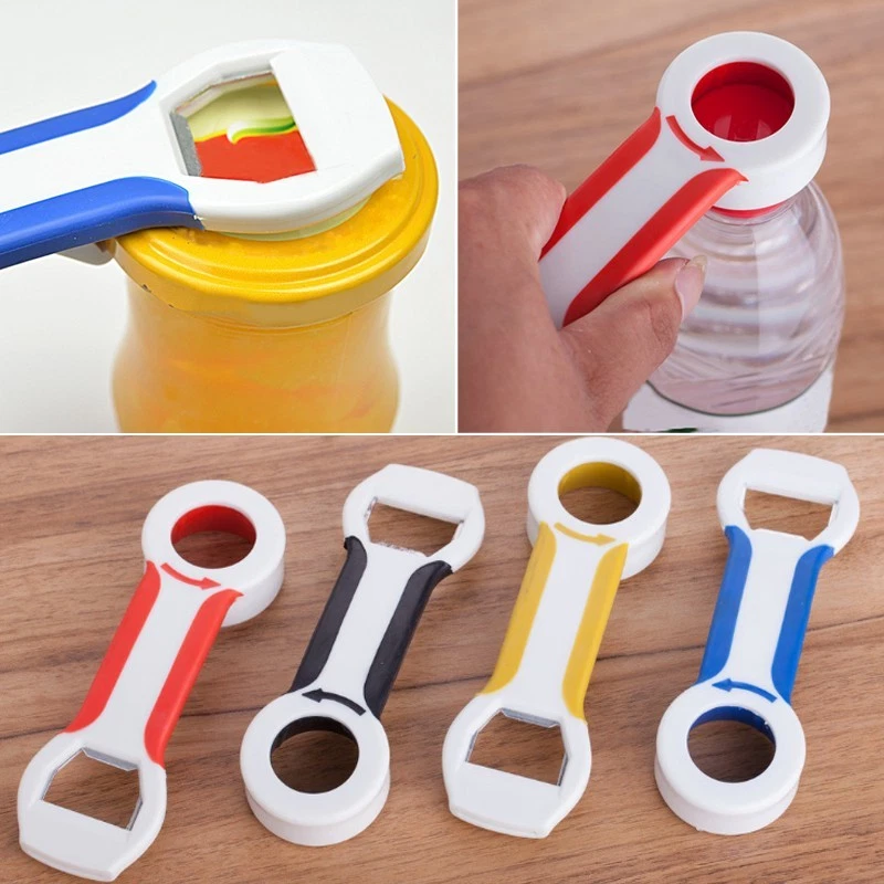 4 in 1 Universal Can Opener Bottle Glass Opener Lid Kitchen Opener Aid Y4T2 - Image 4 of 4