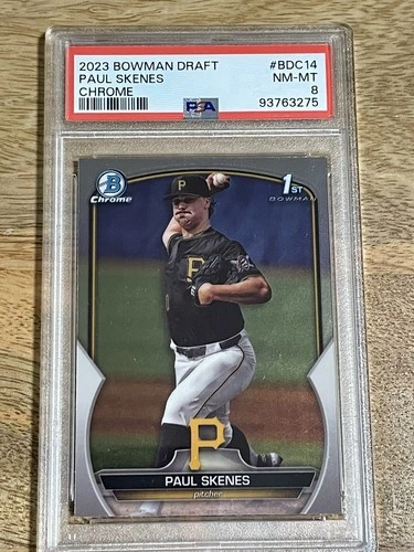 2023 Bowman Draft #BDC14 Paul Skenes Chrome PSA 8 1st Bowman