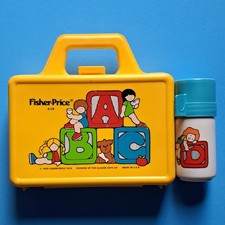 vintage 1979 Fisher Price 638 Play Lunch Box Thermos ABC
