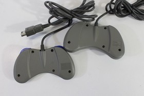 Lot 2 Official SEGA Saturn Gray Controller Pad HSS-0101 SS OEM Japan US Seller
