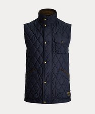 Polo Ralph Lauren Big  Tall Men's Navy The Beaton Quilted Utility Zip Vest