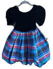 Plum Pudding Ltd Girls Dress 6x Vintage Velvet 1990  s Pageant Party Dress