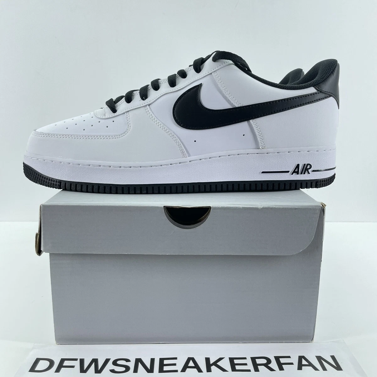 Nike Air Force 1 Low DH7561 102 White Black Lace Up Sneaker Shoes