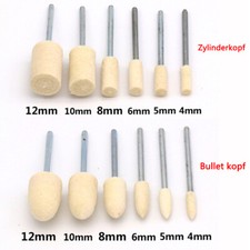 Polierk&ouml;pfe Wolle Filz Polierscheiben Schleifstifte F&uuml;r Dremel 2.35/3mm Schaft