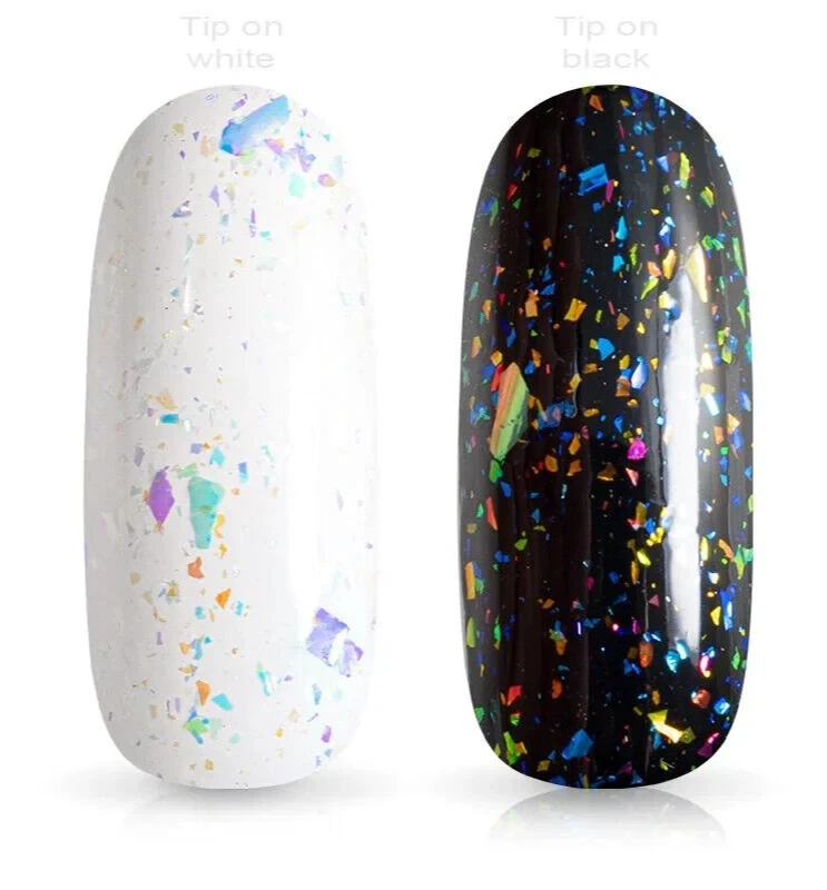 Jolifin LAVENI Shellac-Top-Coat ohne Schwitzschicht confetti Flakes 10ml #S1458