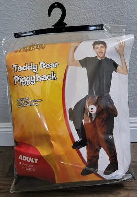 Spirit Halloween Teddy Bear Piggyback One-piece Costume Adult One