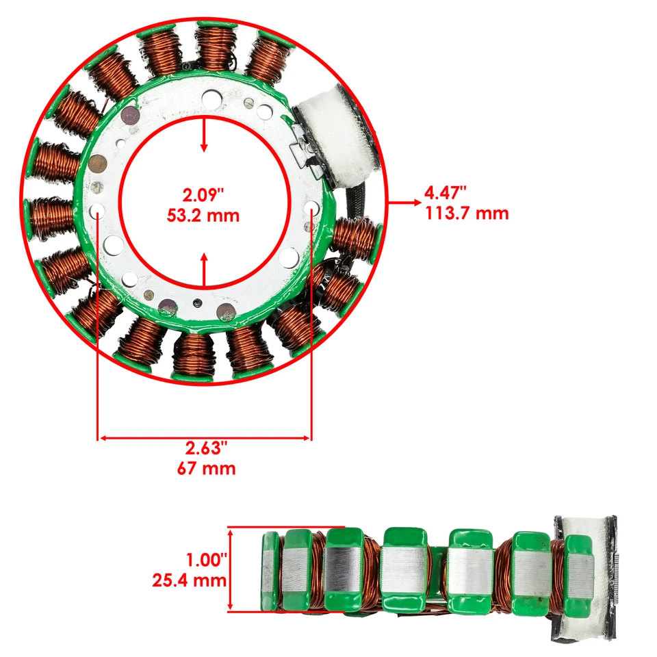 Stator for Yamaha Terra Pro 350 YFP350U YFP-350U 1988 - Image 2 of 4