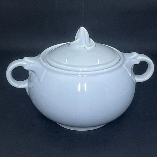 Sugar Bowl With Lid Lu-Ray Pastels Blue Taylor Smith and Taylor (TS&T) Vintage