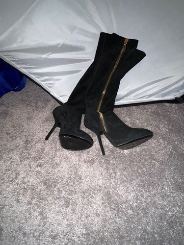 #Luxury brand, #NEW, NWOB, #Giuseppe Zanotti Size 10 black suede, OTK BOOT - Picture 8 of 9