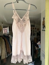 Vintage Lorraine Baby Pink Lace And Nylon Slip Dress
