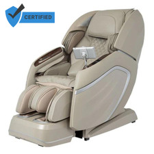 AmaMedic Hilux 4D SL-Track Zero Gravity Heated Massage Chair - Taupe, Open Box