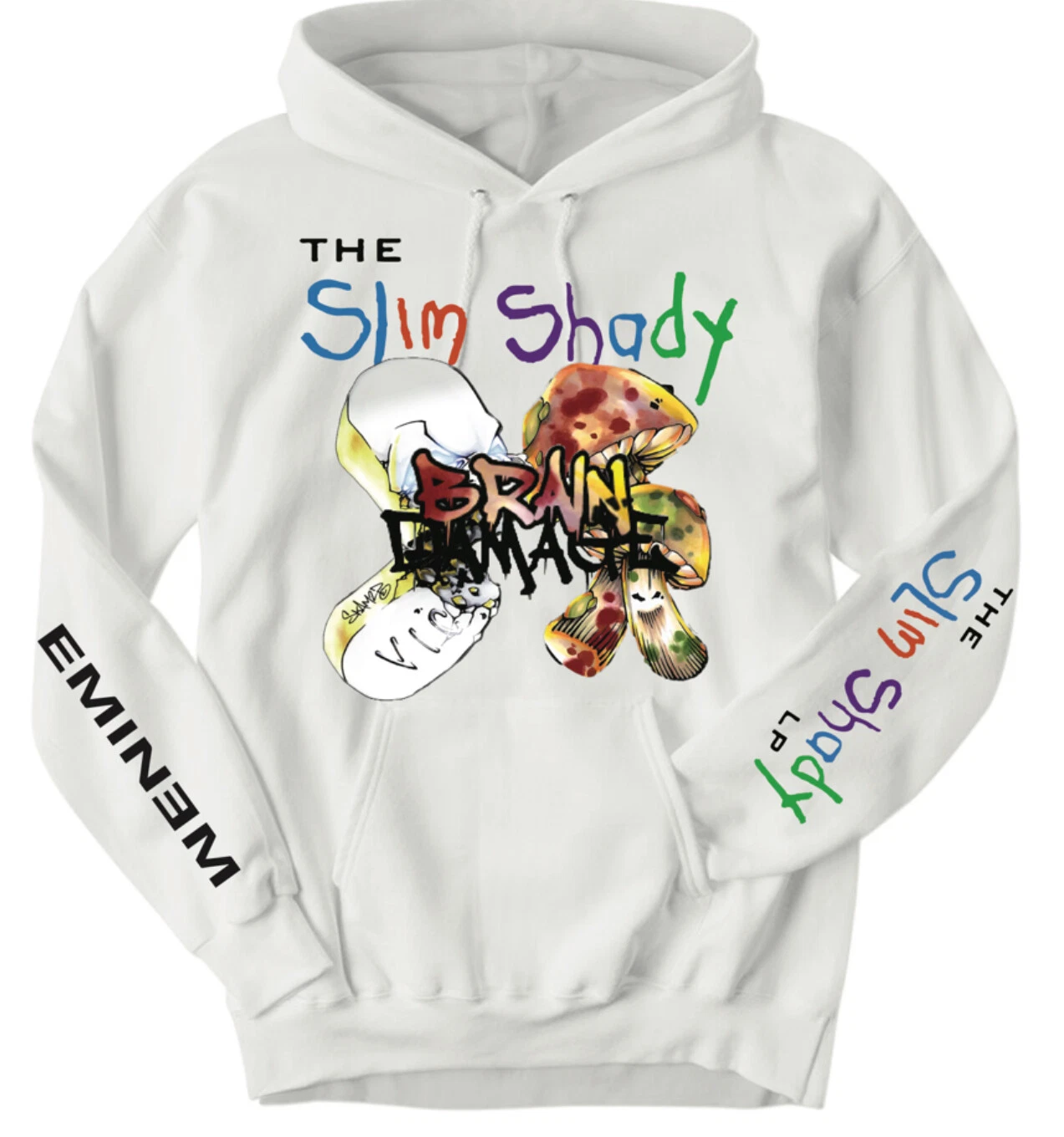 Eminem Braind Damage Slim Shady  Pullover Hoodie, 2024 Hot Music Tour Shirt