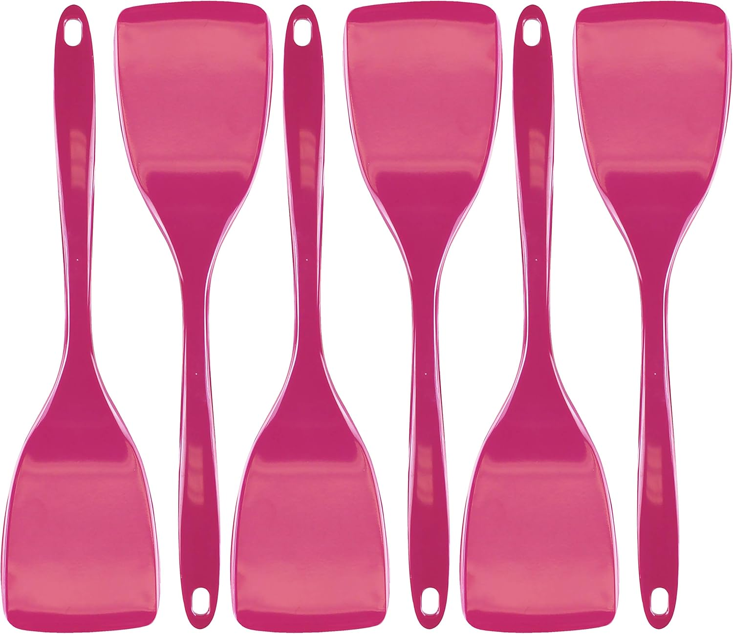 6 Piece Durable Melamine Spatula Set,Magenta