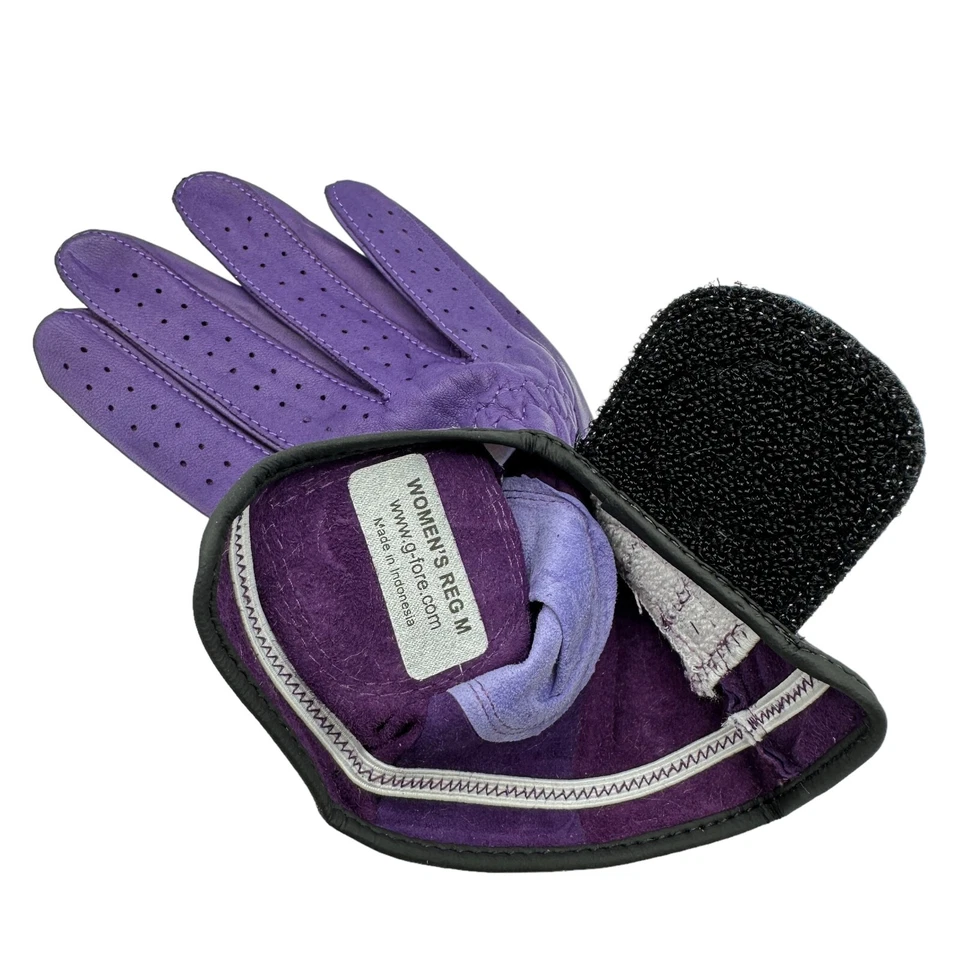 G/Fore Right Hand Golf Glove Womens Medium Regular Purple Super Luxe Leather - Image 4 of 4