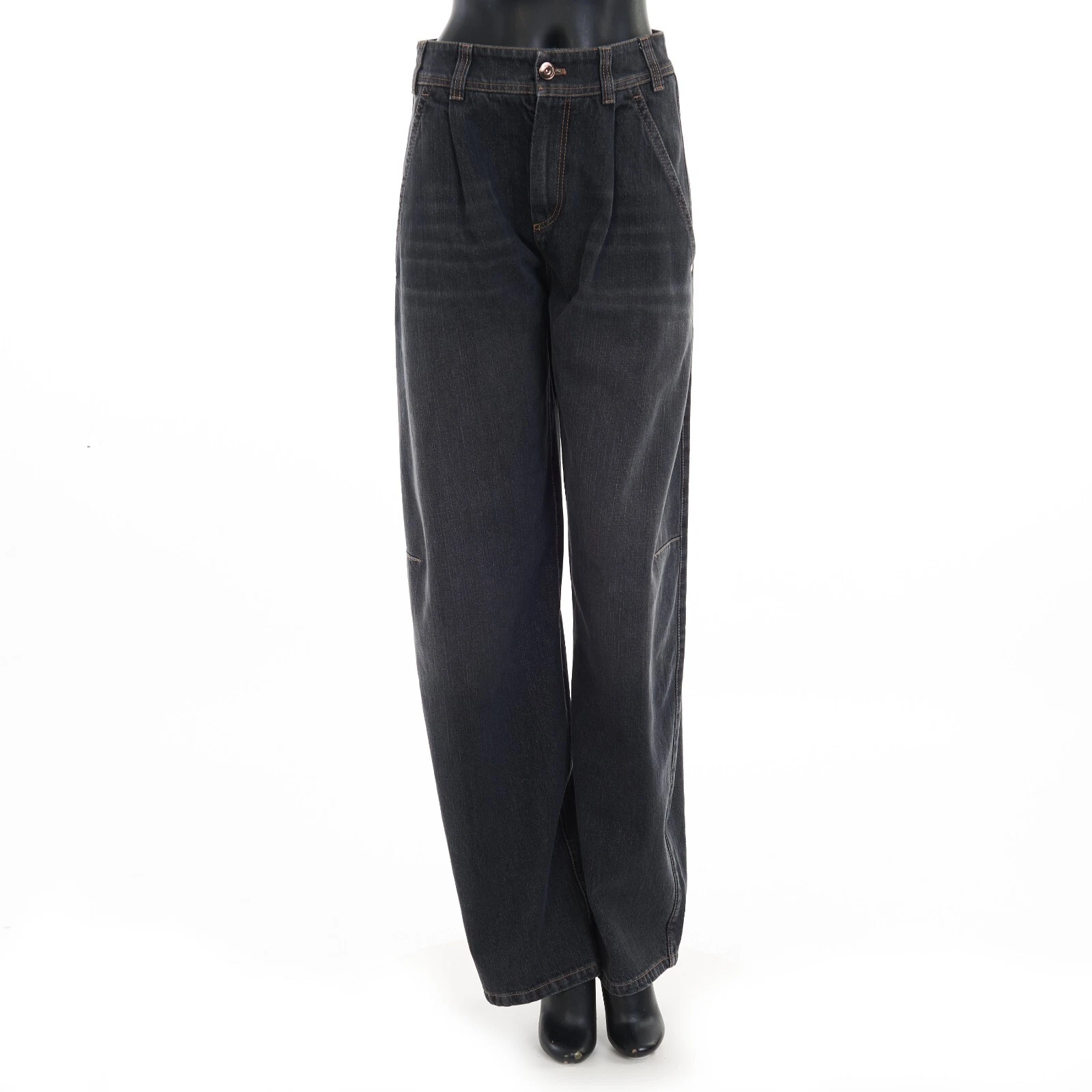 Brunello Cucinelli — BRUNELLO CUCINELLI 1850$ The Soft Curved Denim Trousers - Pleated Front