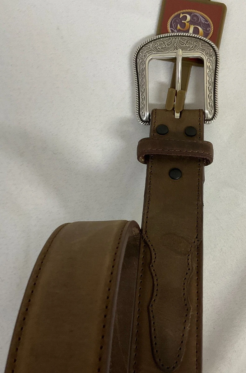 3D Belt Company Western Belt Mens Size 38 Brown Genuine Leather eBay