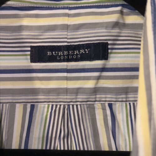 Burberry London Mens Multicolor Striped Shirt Size 16R - Read Description