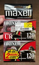 Maxell 120 Minutes 2 pack Cassette Tape NEW SEALED