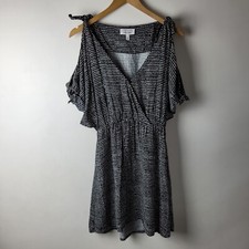 & Other Stories Women Size 34 Black White Spot Wrap Style Dress Formal Casual