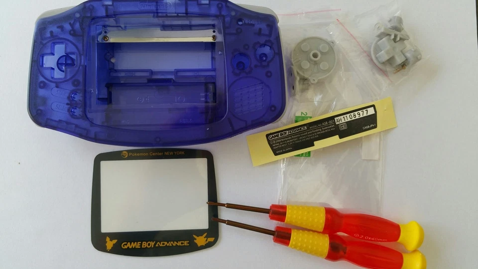 ES- PHONECASEONLINE CARCASA GAMEBOY ADVANCE PIKACHU CLEAR HARD BLUE NUEVA