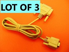 Lot of 3 - Male Parallel DB25 to Female Serial DB9 Cable - 6ft Long