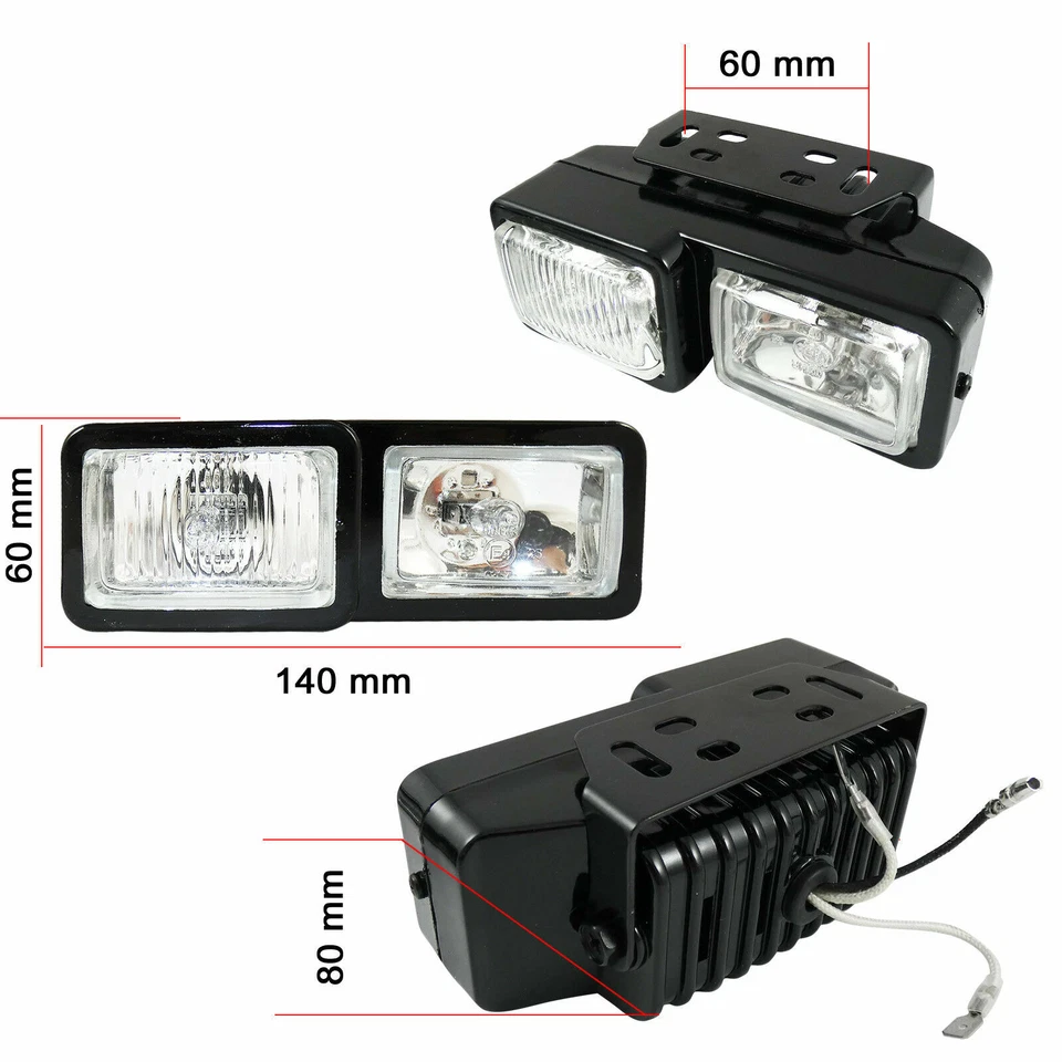 2 Fari Fendinebbia Ausiliari Luce Doppia H3 55W 12V Faretti Alogeni Universali - Immagine 3 di 4